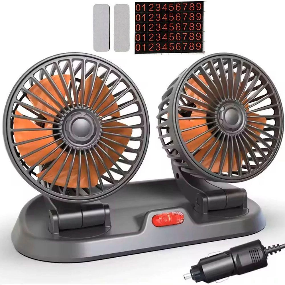 Ventilador Automotivo AB Mídia SU-VEN2-12 Triplo 12V Preto