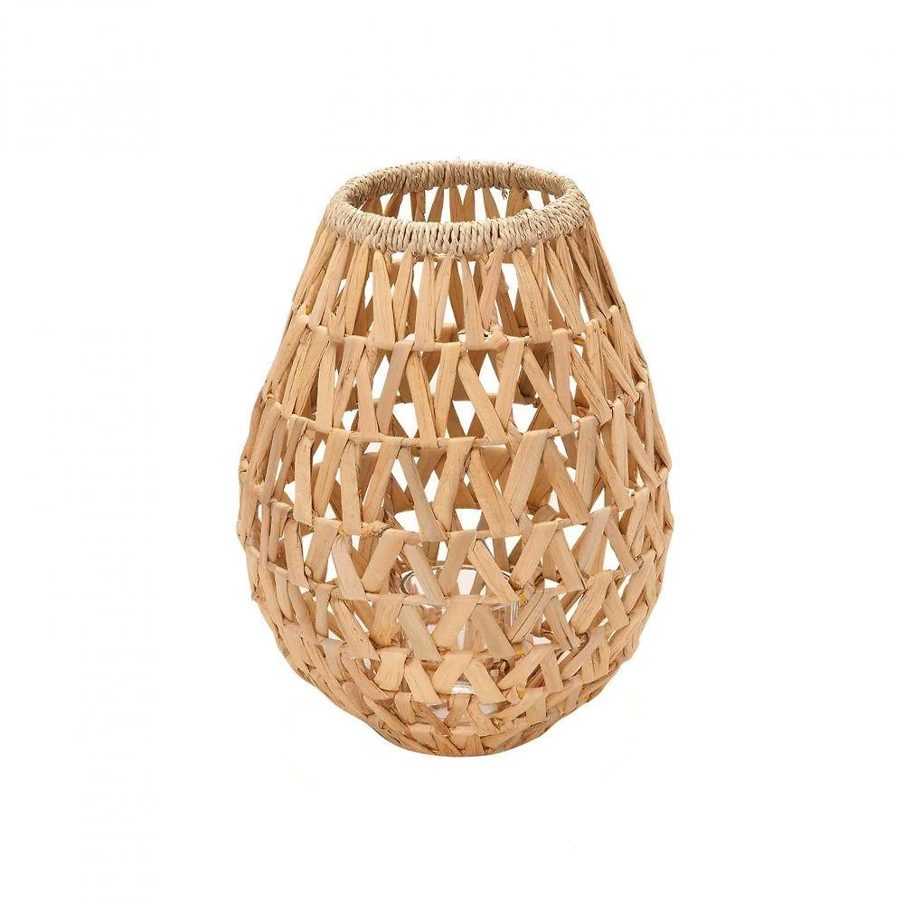Lanterna Em Fibra Natural 42x25x25cm