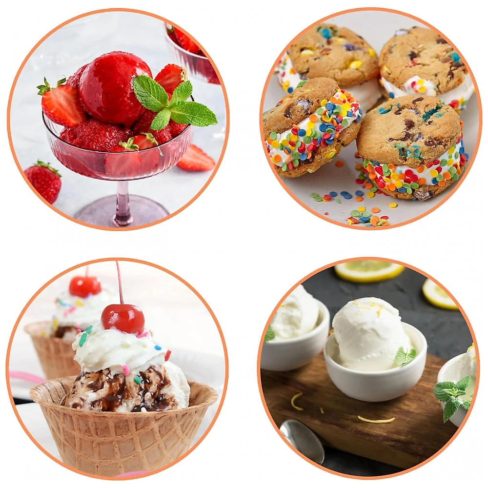 Máquina de Sorvete Elétrica Estilo Parlor Nostalgia, Sorvete Macio à Moda Antiga que Faz Frozen Yogurt ou Gelato em Minutos