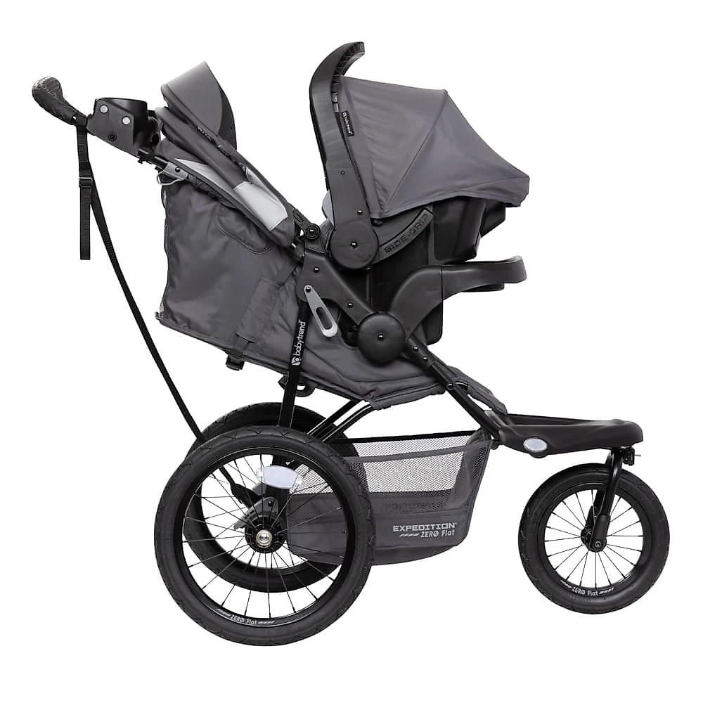 Carrinho de Bebê Travel System com Luzes LED Traço Cinza, Baby Trend Expedition