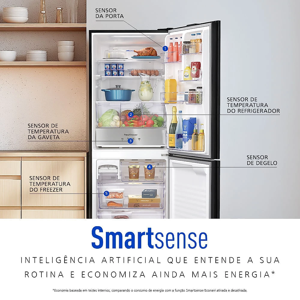 Geladeira Panasonic BB65 Black Glass Inverse Frost Free 467L Inverter A - NR-BB65GV7B NR-BB65GV7BA