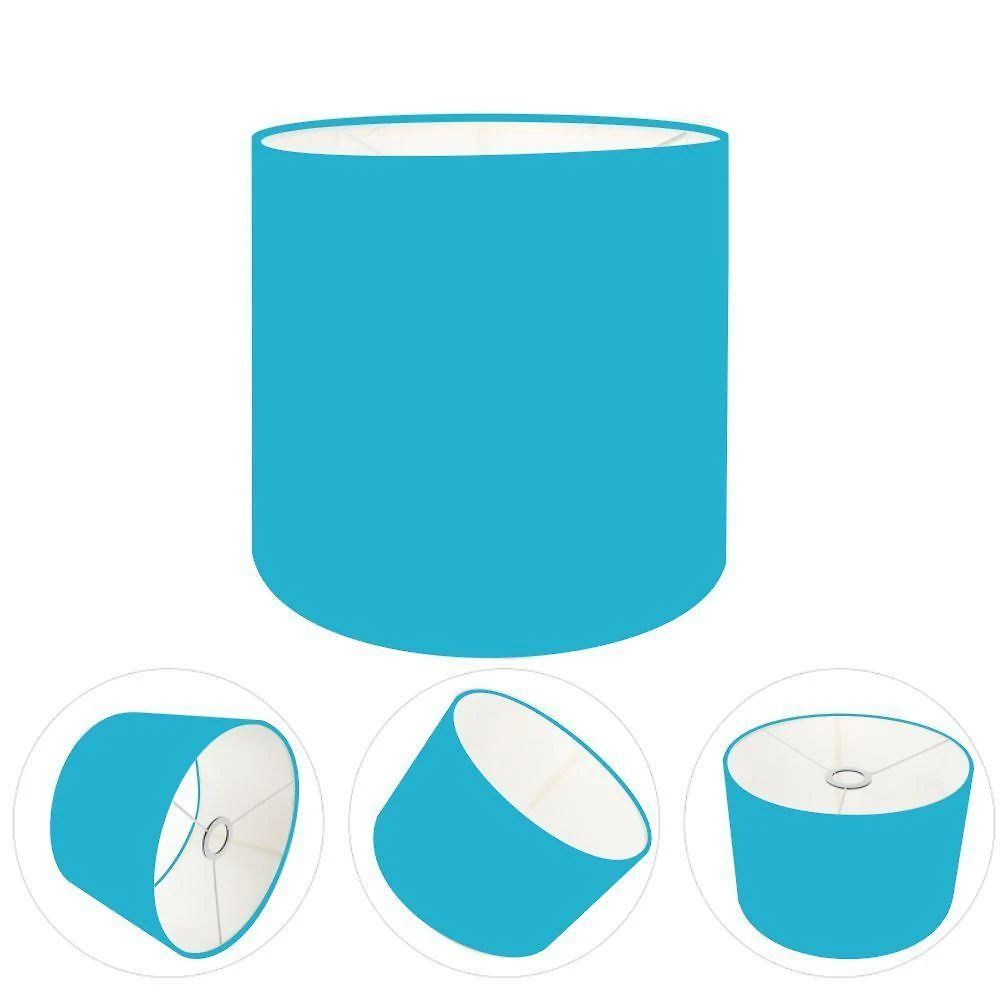 Cúpula Abajur Cilíndrica Cp-7009 ø25x20cm Azul Turquesa