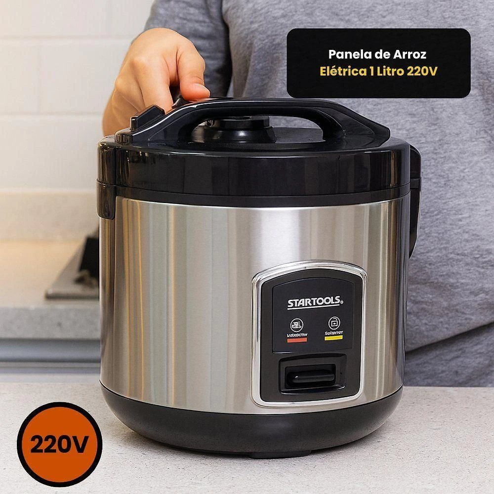 Panela de Arroz Elétrica Startools 1L 400W Antiaderente 220V