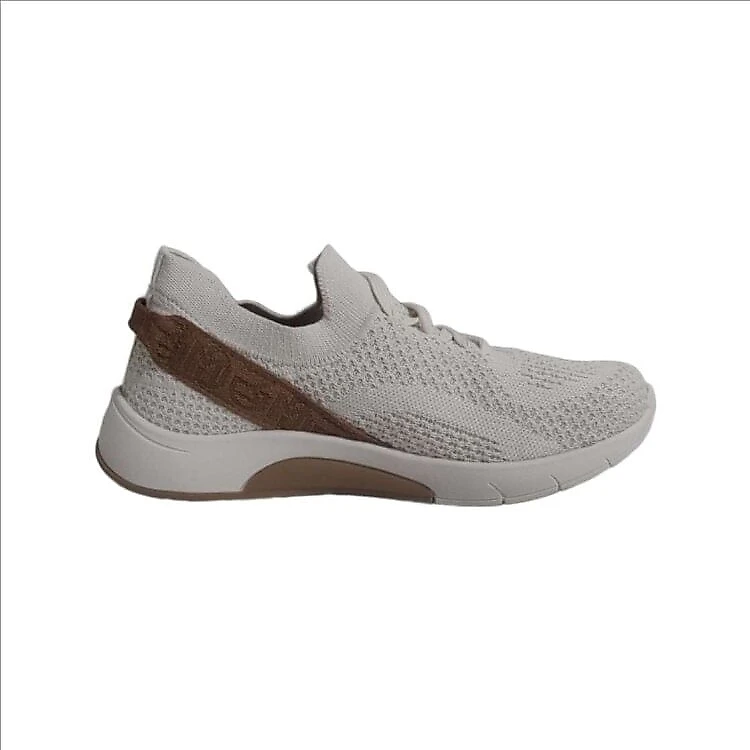 Miniatura Tenis Modare Casual Knit Feminino - OFF WHITE/MARROM