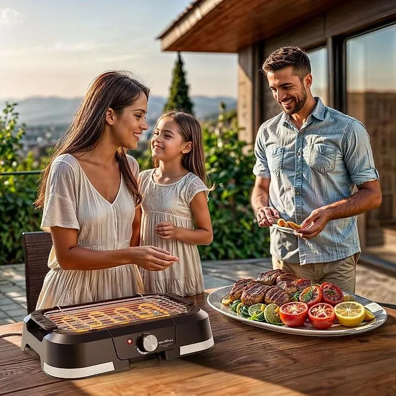 Churrasqueira Elétrica Britânia 1500W Menos Fumaça BCQ10A 127V