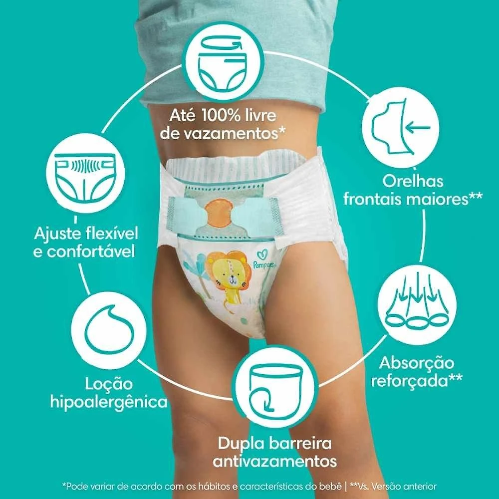 Miniatura Fralda Pampers Confort Sec Bag G Com 60 Unidades