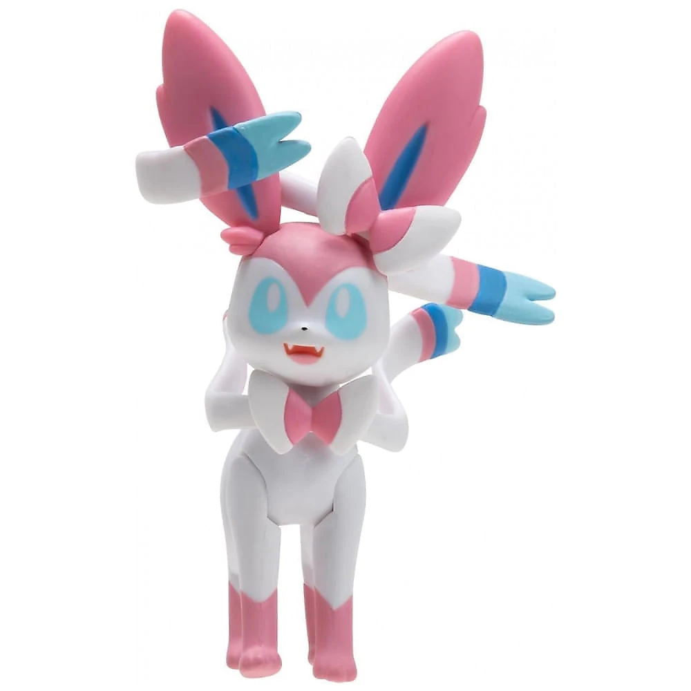 Kit figuras Pokémon Jazwares 10 peças Cinderace 11 cm Pikachu Charmander Squirtle Bulbasaur Clefairy Zorua Sirfetch’d Hawlucha Sylveon