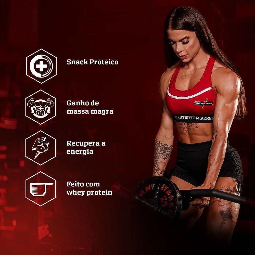 Barra proteína whey crisp bar 12 unidades - integralmedica duo crunch