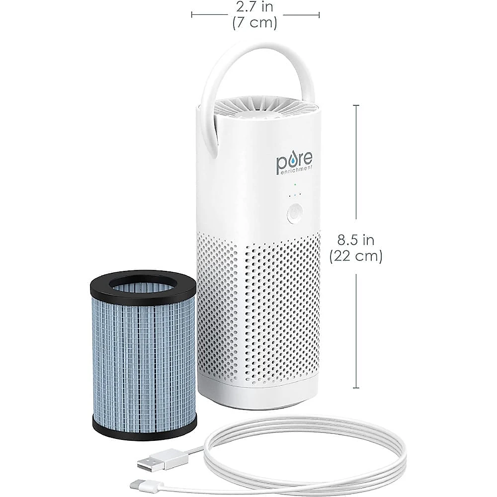 Pure Enrichment Purificador de Ar 2 em 1 Automático com Filtro HEPA Área 9 m2 110V Branco