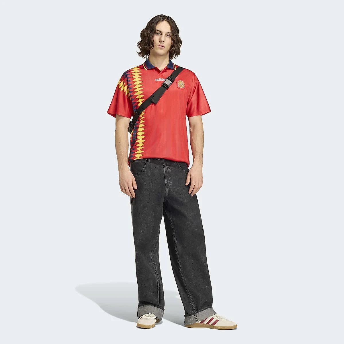 Camisa Seleção Espanha home 1994 s/nº Adidas Masculina Vermelho - EGG