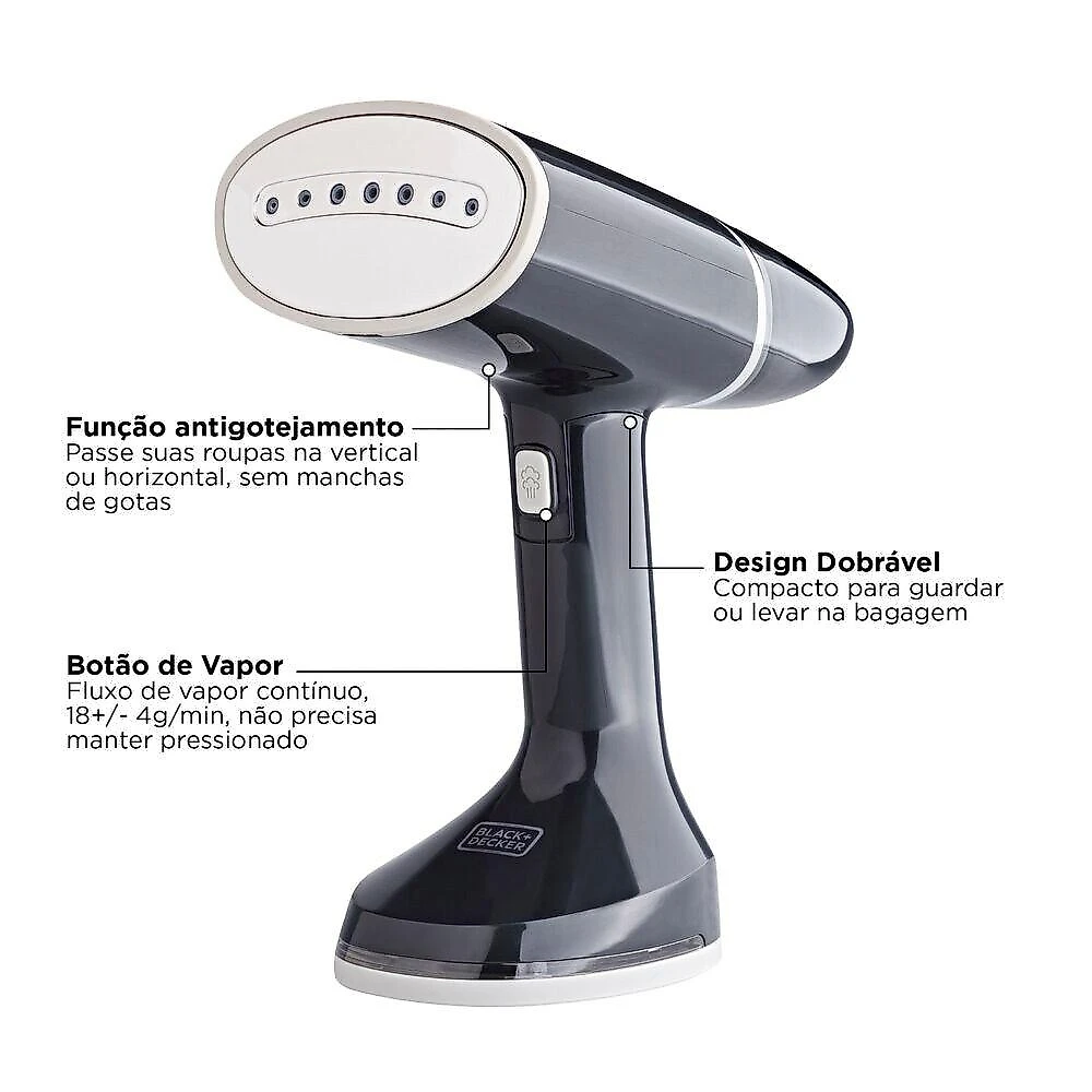 Passadeira a Vapor Portátil Black+Decker BDV3100 - Bivolt