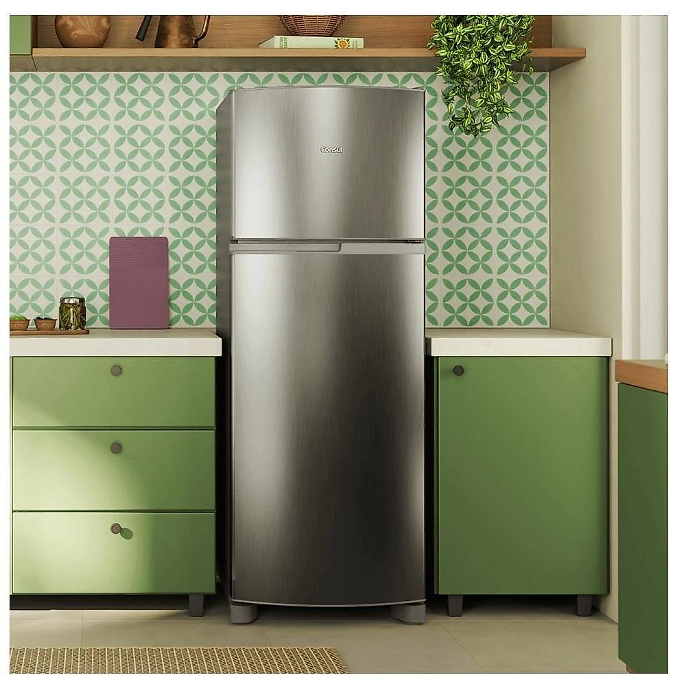 Geladeira Consul Duplex Frost Free 333L Inox CRM40MK Convencional 220V