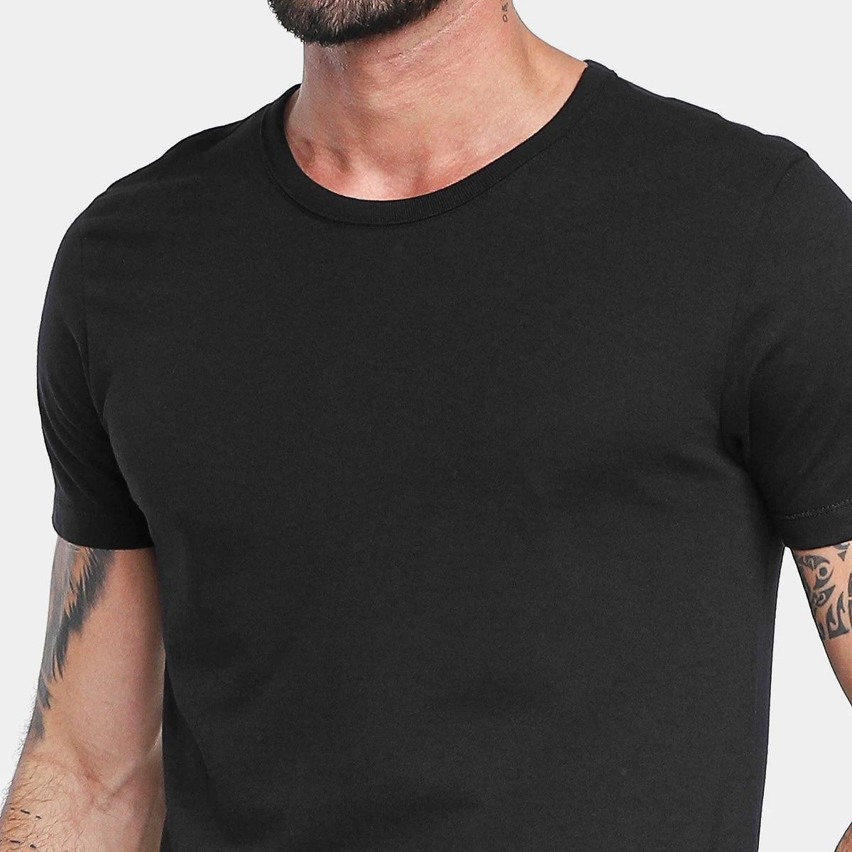 Miniatura Kit Camisetas Hering Básicas Com 3 Peças Masculinas Preto - G