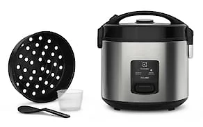 Panela Elétrica de Arroz Electrolux Efficient ERC20 por Rita Lobo com Trava de Segurança 3,5L – Inox e Preta