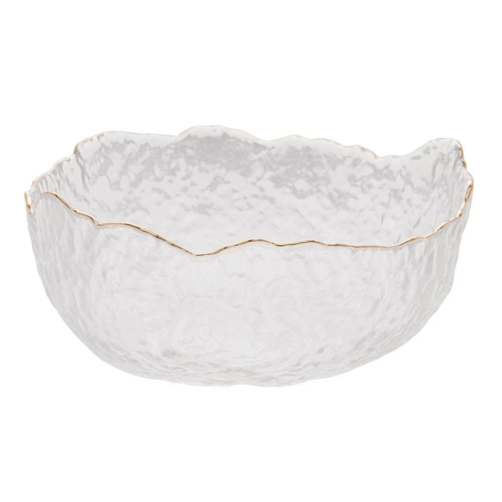 Bowl De Cristal Martelado Com Borda Dourada 19 X 10 Cm Taj Wolff