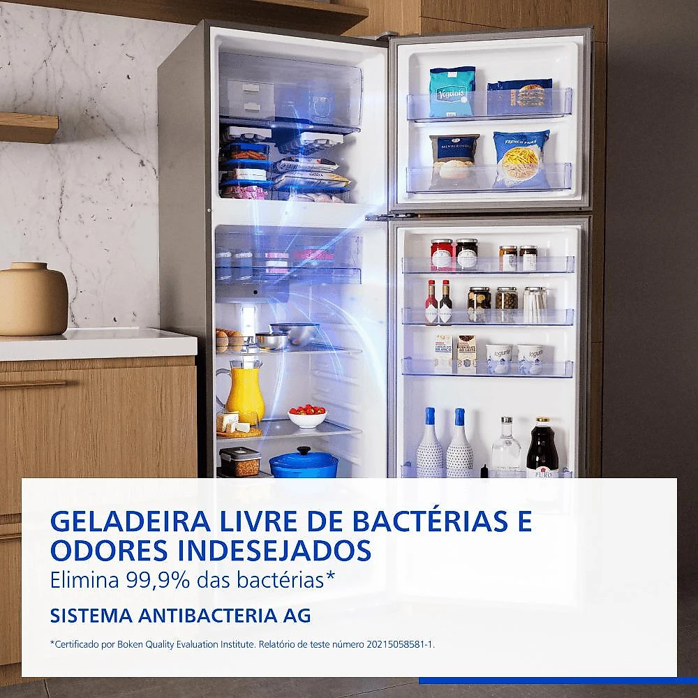 Geladeira Panasonic Ideal+ BT44 Frost Free Inverter 391L Cor Black Inox Look - NR-BT44PV3B 127V