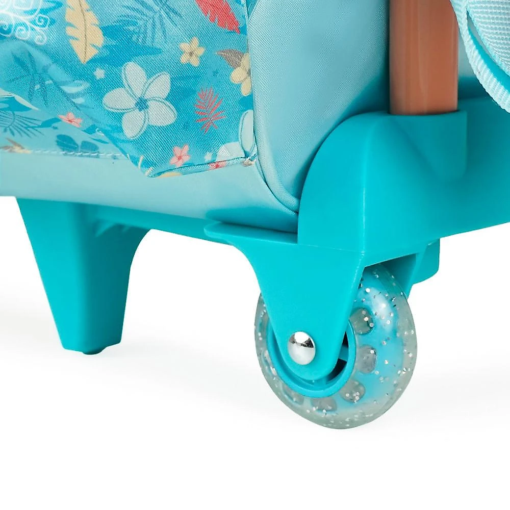 Mochila de Rodinha Infantil Feminina Moana Azul Azul