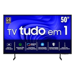 Miniatura Smart TV 50" 4K Ultra HD Samsung 50DU7700 com processador Crystal 4K, Gaming Hub, AI Energy Mode, Alexa built-in, Wi-Fi, Bluetooth, USB e HDMI