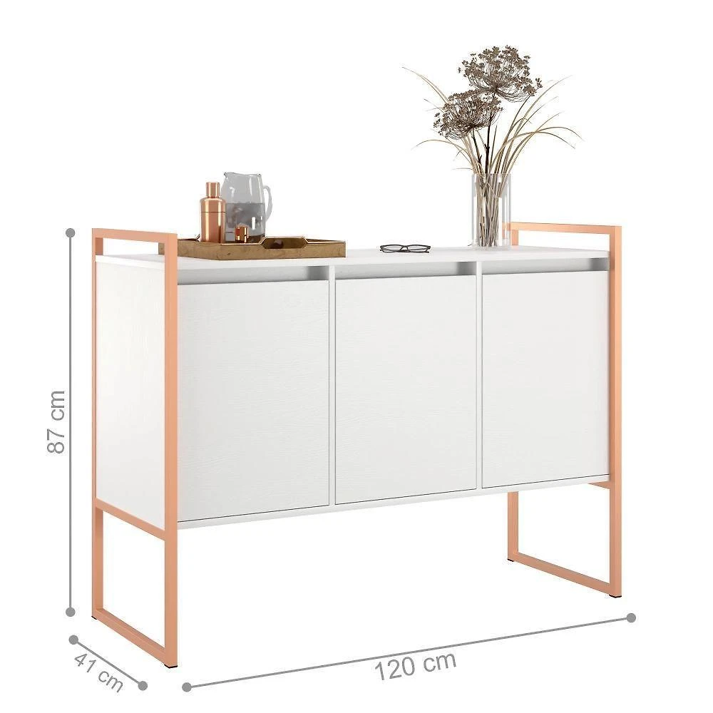 Miniatura Conjunto Buffet E Aparador Industrial - Bege Bege