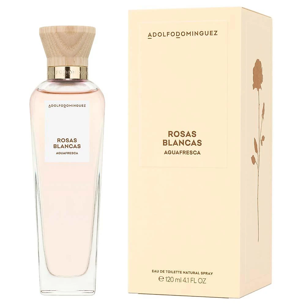 Água fresca de rosas blancas adolfo dominguez - perfume feminino - eau de toilette 120ml