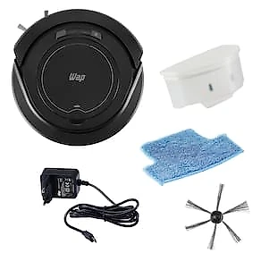 Aspirador Robô Wap Robot W90 Autonomia 1h20 Sensores Antiqueda e Anticolisão Bivolt Preto
