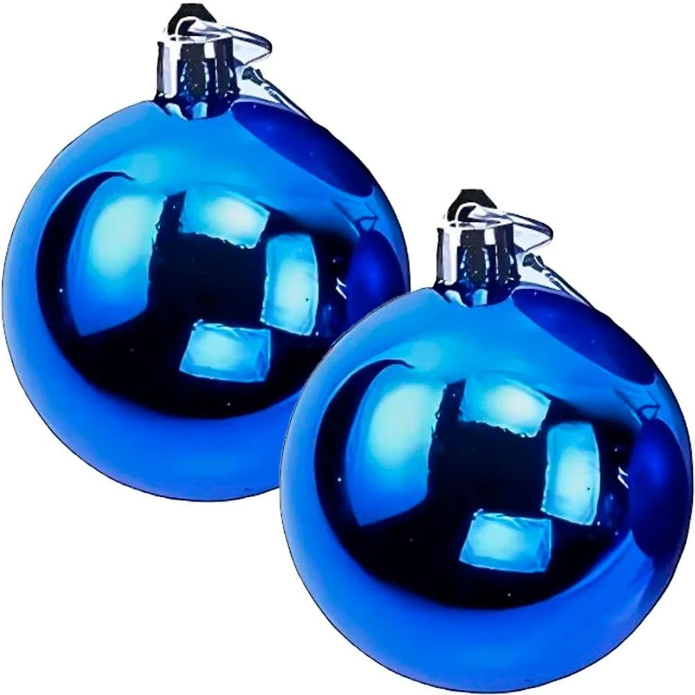 Kit 20 Bolas Azul Lisa Decoração Natalino árvore Natal 60mm