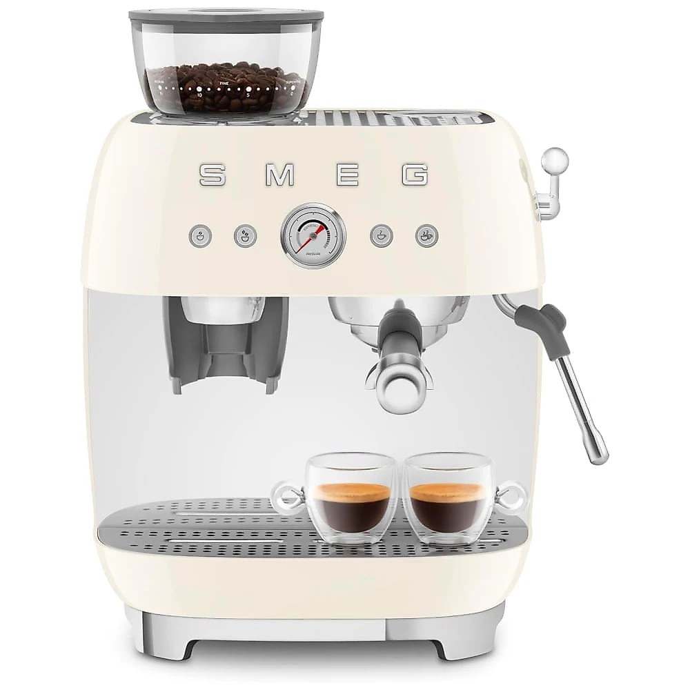 Cafeteira Smeg Retro 15Bar com Sistema de Aquecimento Duplo Thermoblock e Porta-filtro Profissional