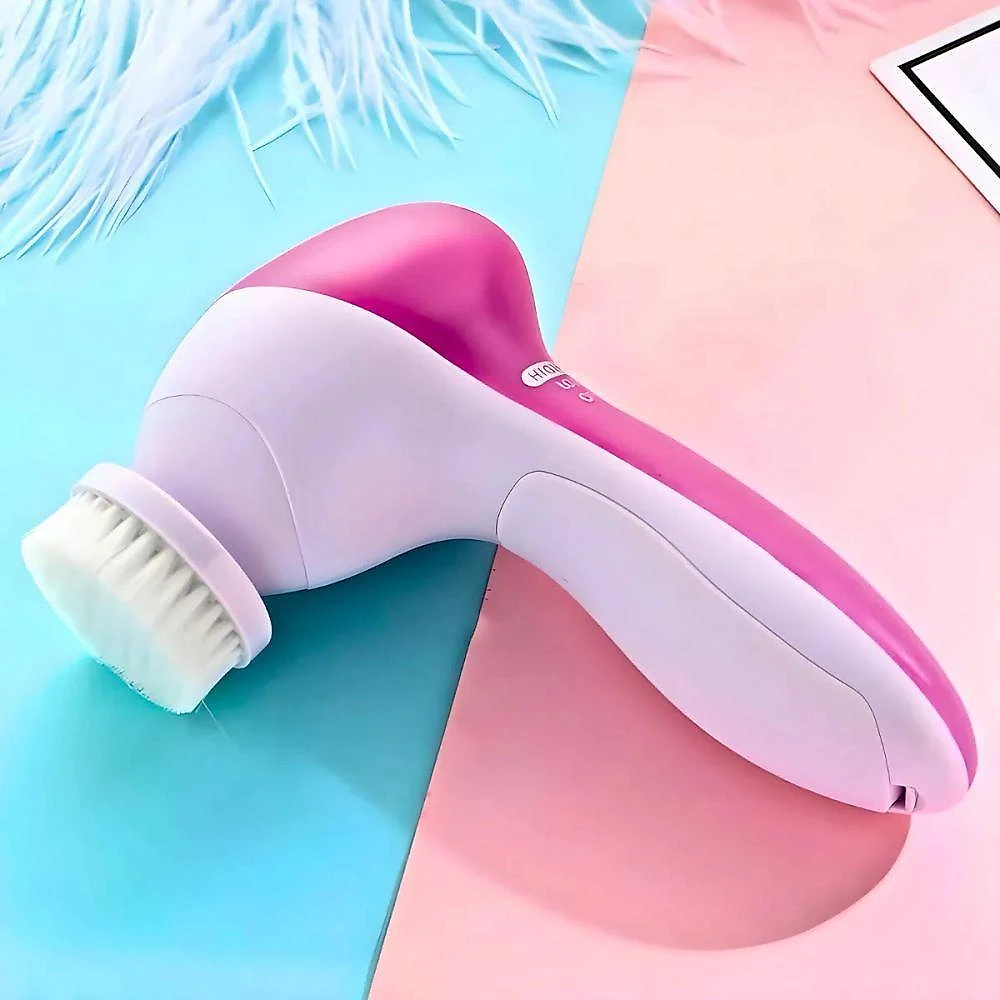 Escova Facial Elétrica 5 Em 1 Portátil Esfoliante E Massageadora Bivolt