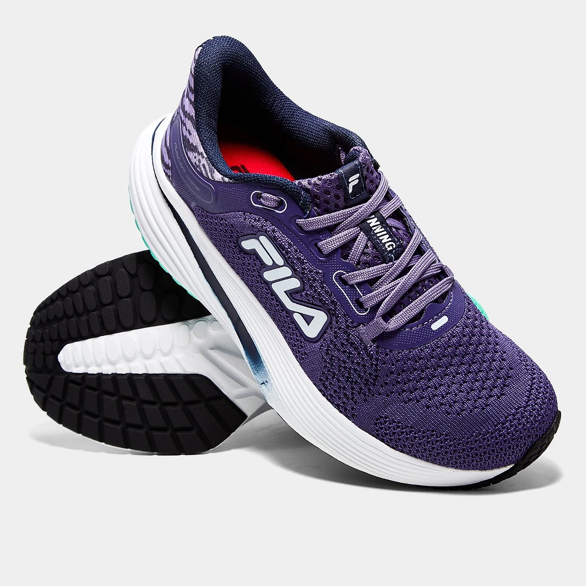 Miniatura Tênis Fila Racer Nairobi Feminino Roxo+Verde - 34
