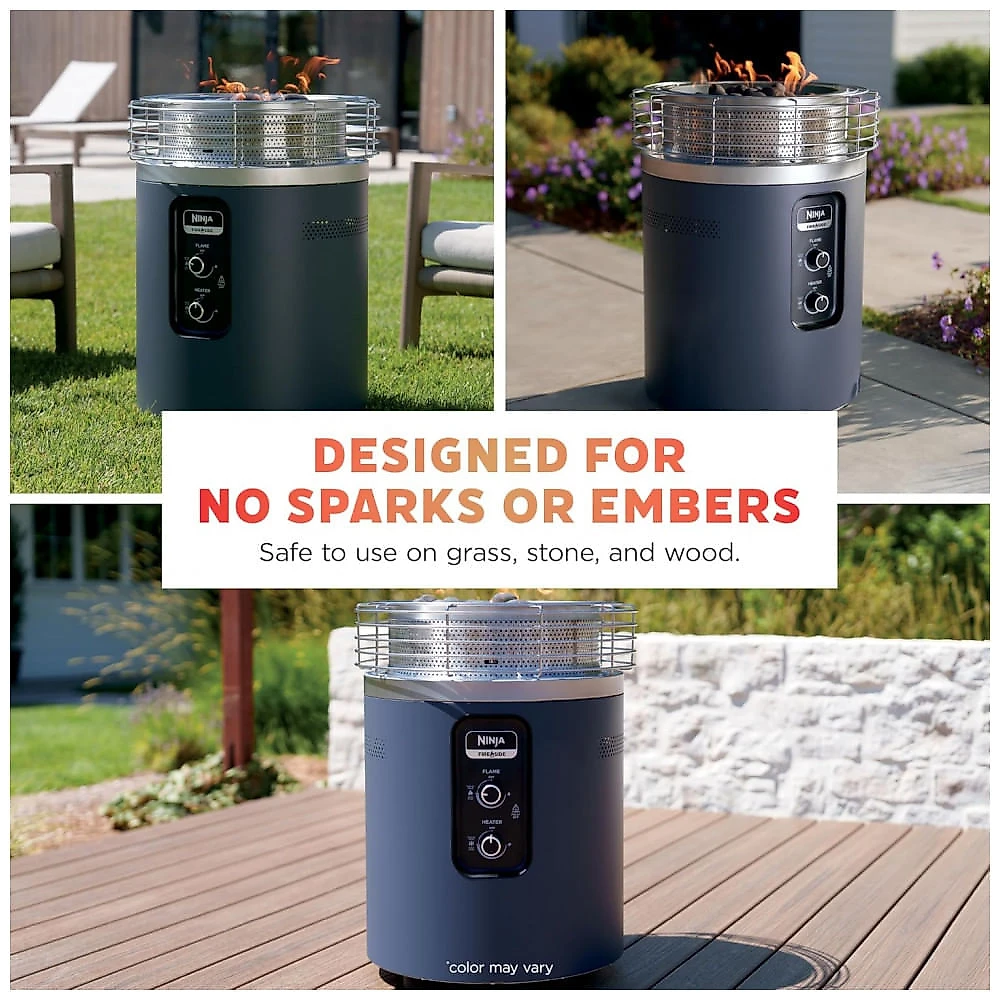 Ninja Fireside360 Aquecedor Externo com 3 Modos: Chama, Calor e Chama + Calor - Portátil e Sem Fumaça