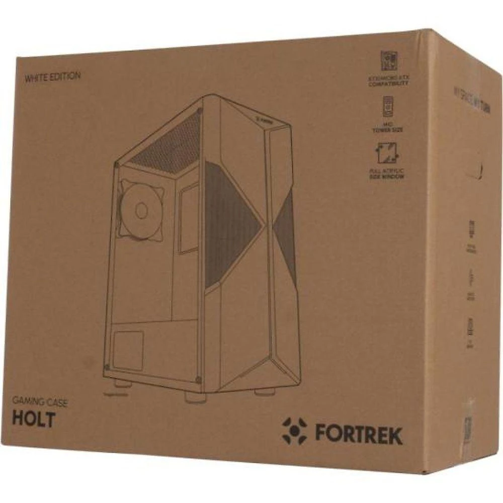 Gabinete Gamer Fortrek Holt Mid Tower Rgb Branco [f002]