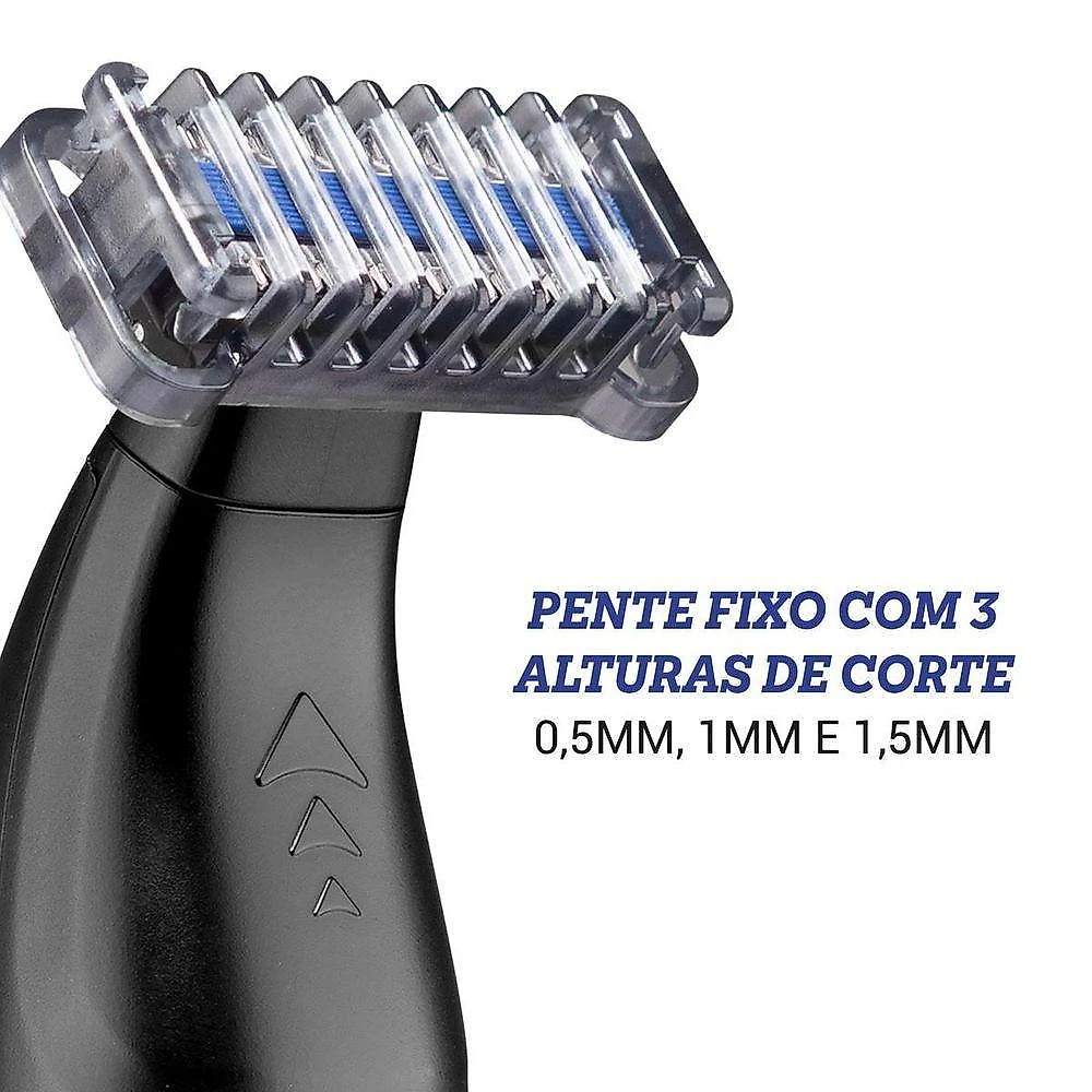 Aparador de Pelos Philco Bivolt 7 Acessórios USB PAP02 Bivolt