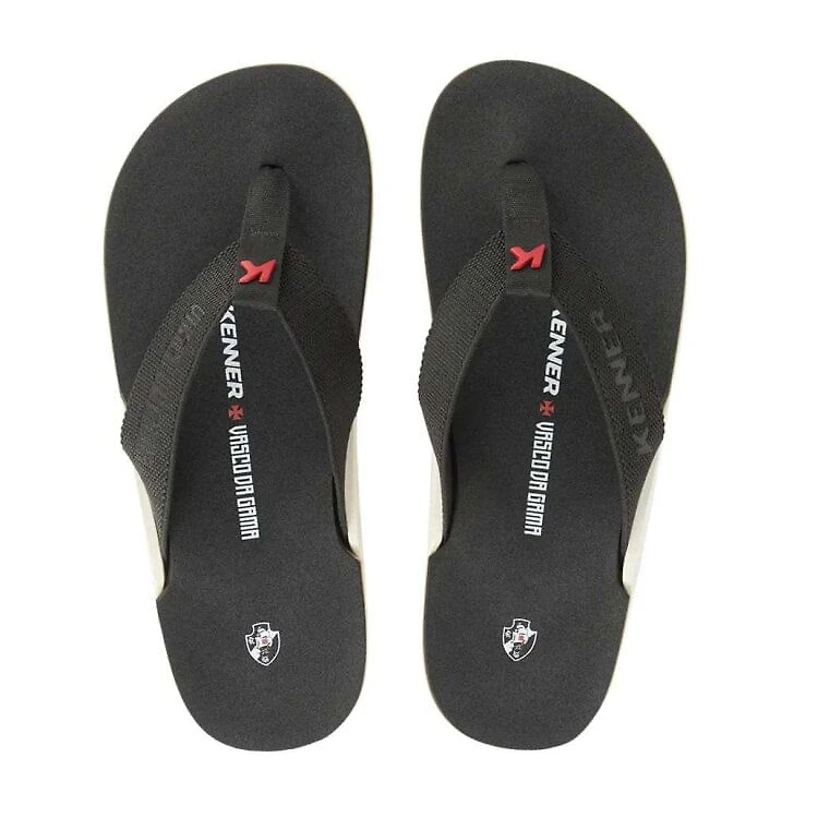 Sandalia Kenner Collab Vasco da Gama Masculino - Preto - PRETO