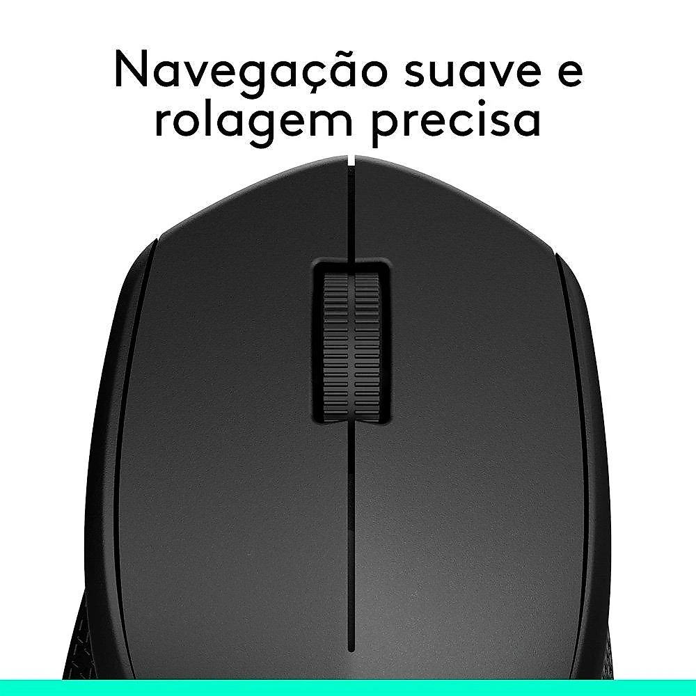Mouse sem fio Logitech M280 com Conexão USB e Pilha Inclusa, Preto - 910-004284