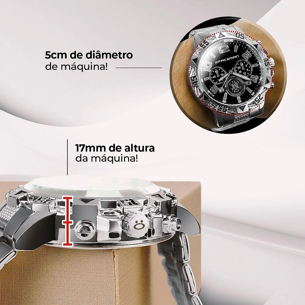 Relogio Masculino Prata + Pulseira Grumet Qualidade Casual Analogico