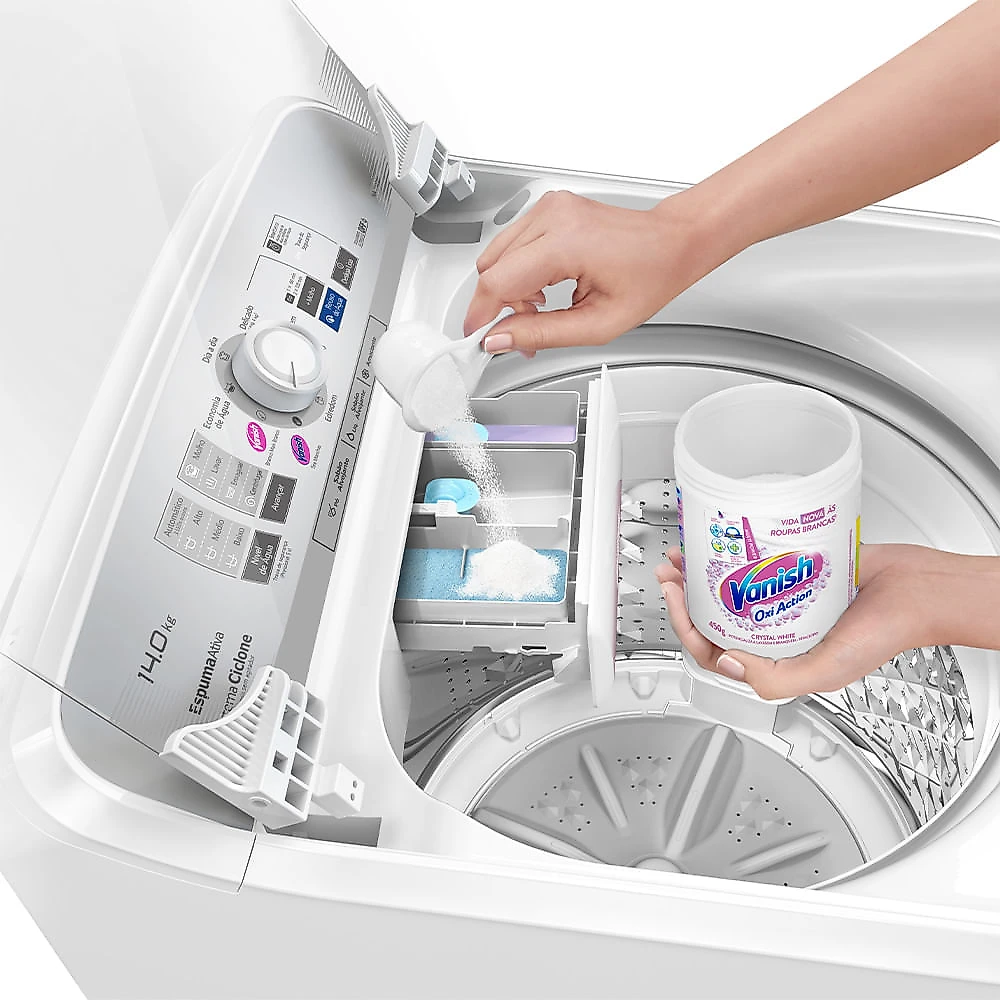 Máquina de Lavar Panasonic função Vanish Branco mais Branco 14kg Branca - NA-F140B1W 110v