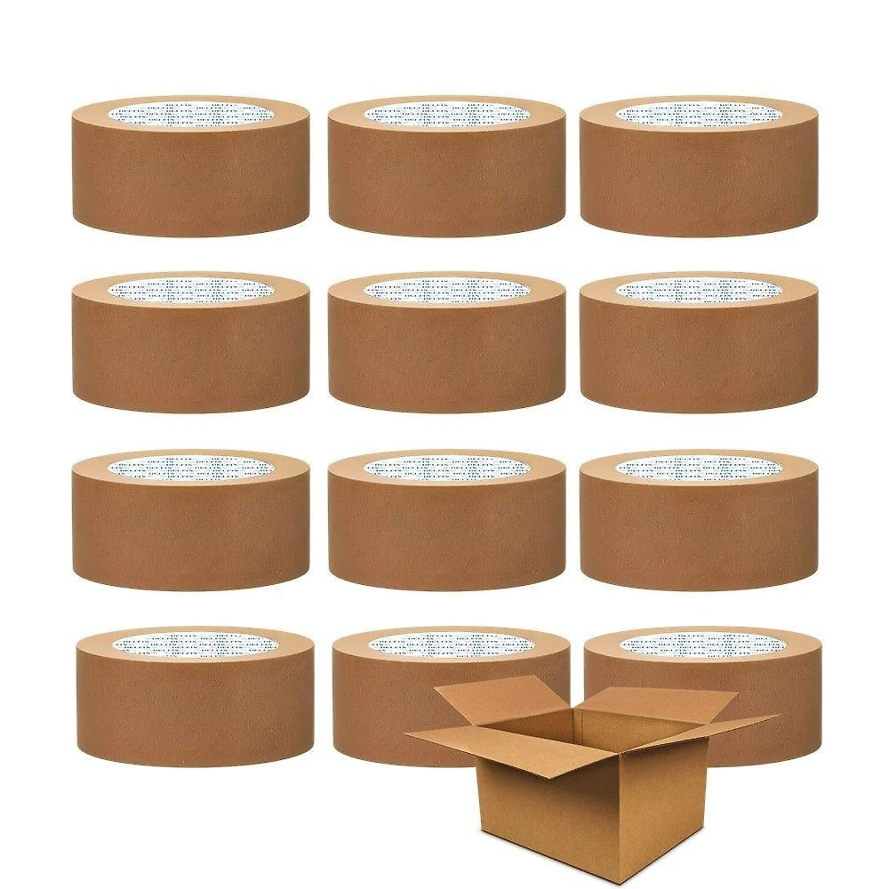 10 Fita Kraft Crepada Adesiva 45mmx40m Marrom Para Caixas Molduras Superfícies Delfix