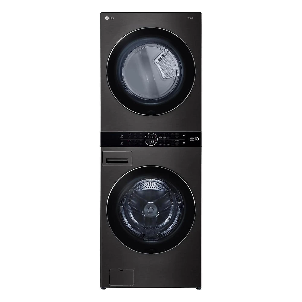 Lavadora e secadora elétrica smart lg washtower wk17bs6a 17 kg aço escovado preto com inteligência artificial aidd - 220v