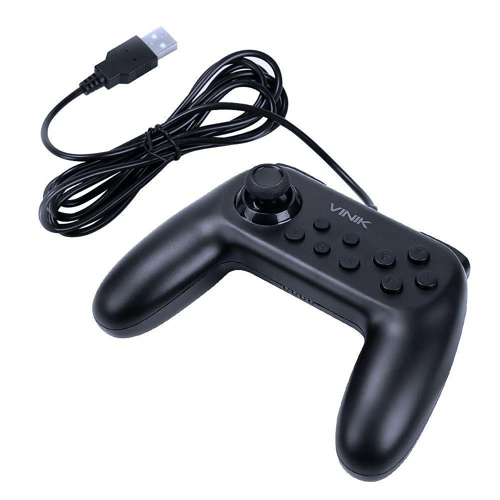 Controle com Fio Vinik NS para Nintendo Switch USB Motor de Vibracao Preto