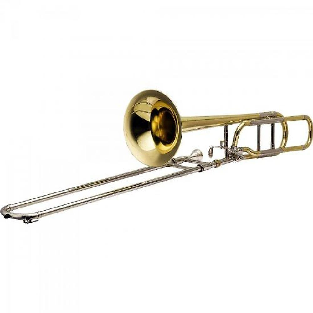 Trombone de Vara HSL-801L Tenor Bb-F Laqueado Dourado Harmonics com Estojo