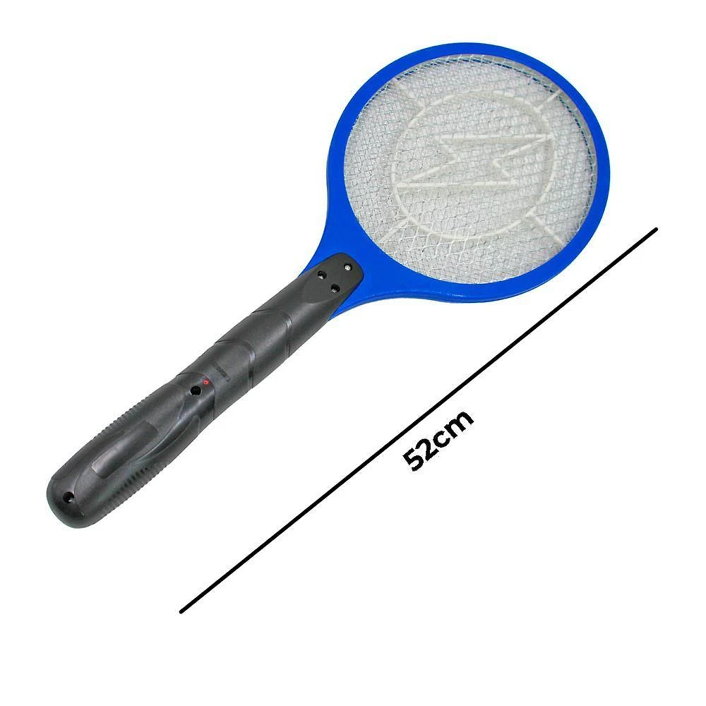 Raquete Elétrica Recarregável COD:YC010 Mata Mosquitos Bivolt com Bateria 300mAh Azul