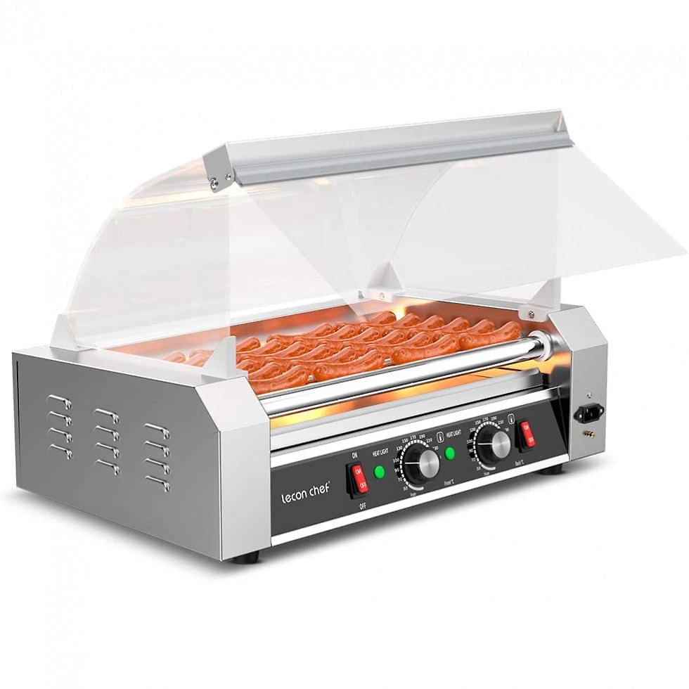 Leconchef Máquina de Salsicha Profissional em Aço Inoxidável até 24 Unidades, 110V 1200W, Prata