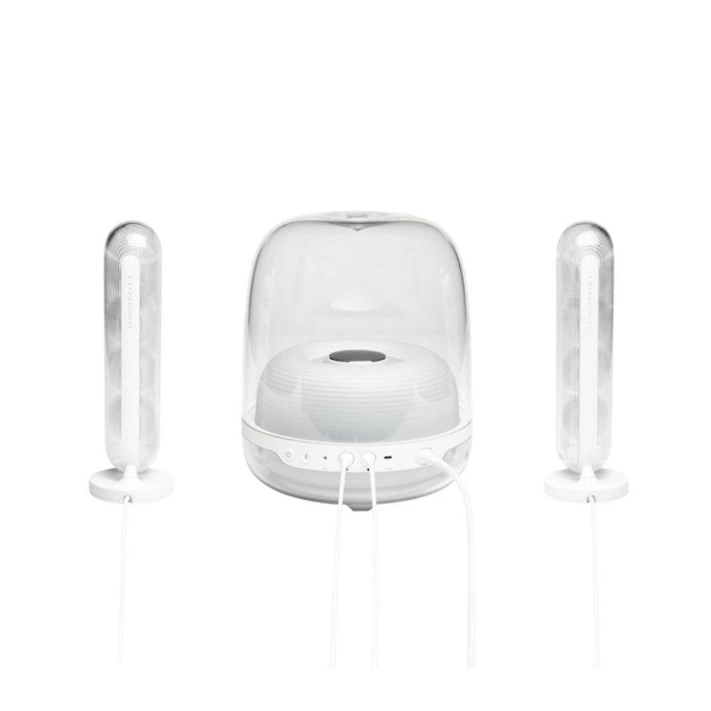 Caixa de Som Harman Kardon SoundSticks 4, Bluetooth, Sistema de Som 2.1, Branco - HKSOUNDSTK5WBR