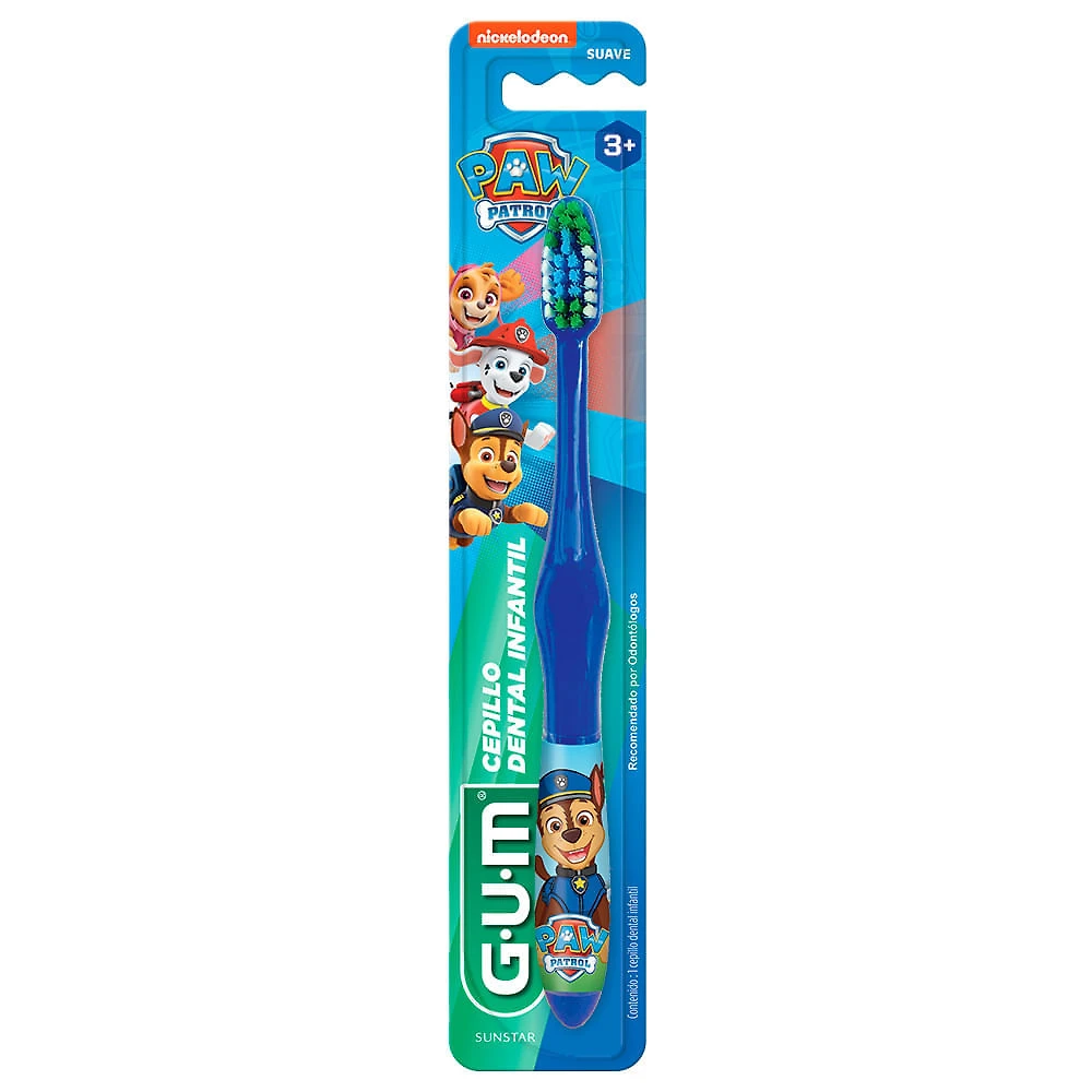 Escova de Dente Gum Patrulha Canina Suave 3+ Anos Cores Sortidas