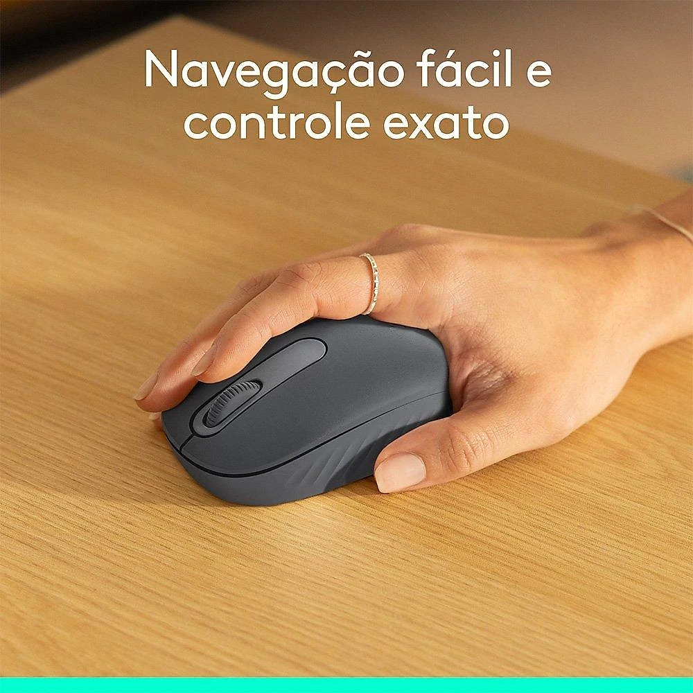 Mouse Sem Fio Logitech M196, Ambidestro Compacto, Bluetooth, Compatível com PC e Mac, Grafite - 910-007456