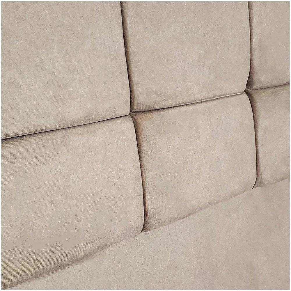 Cabeceira King 1,95m Nina Suede Bege - Pallazio