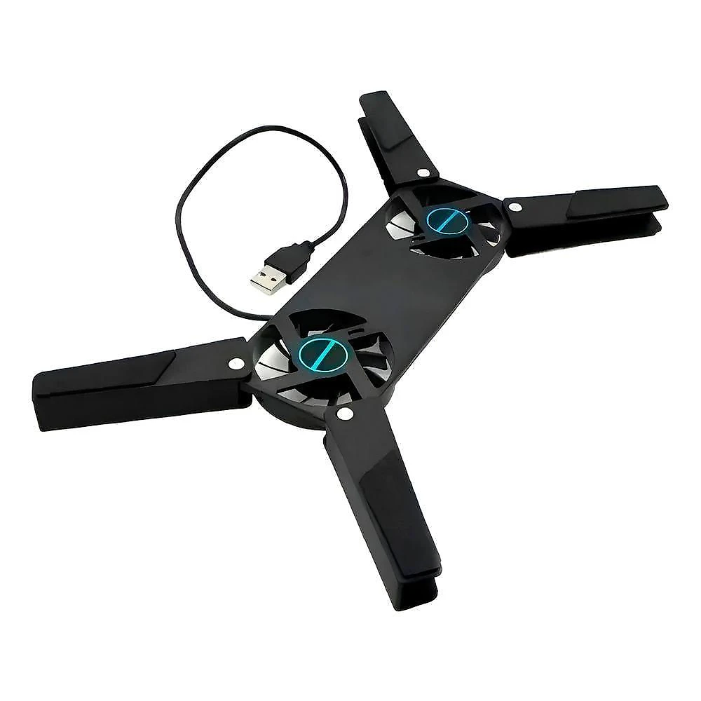 Base Cooler Para Notebook Com 2 Ventoinhas Silenciosas Usb – Dobrável E Portátil Mesa Base Notebook
