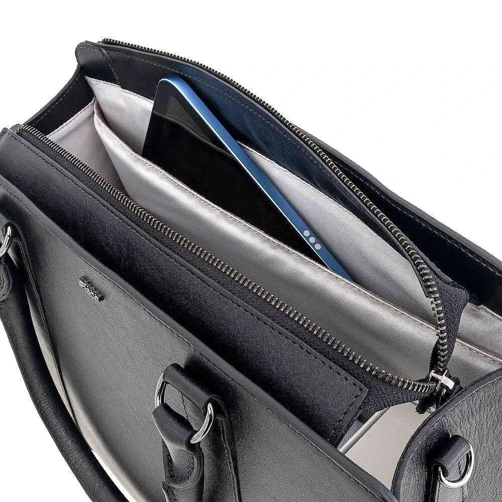 Bolsa de Couro Preto para MacBook, Olivia, Originais iPlace