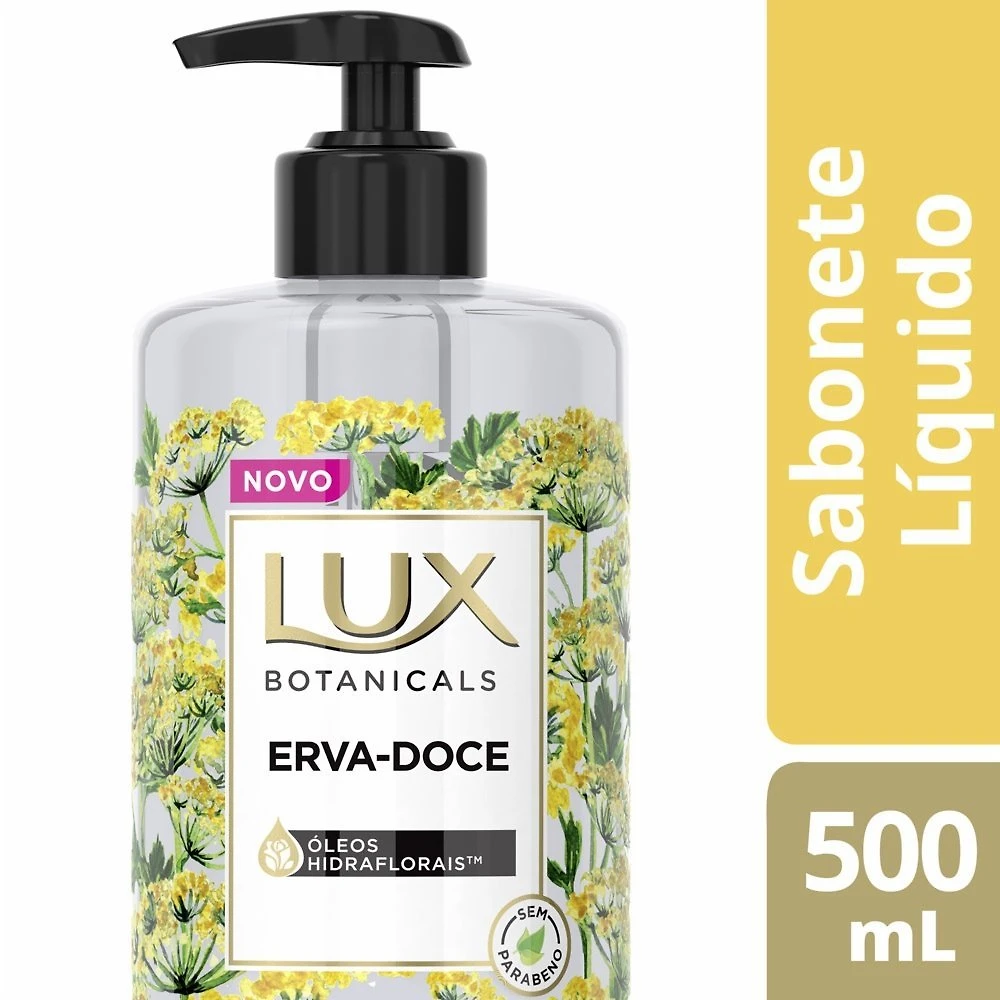 Sabonete Liquido Para Mãos Lux Glicerina E Oléos Hidraflorais Erva Doce 500ml