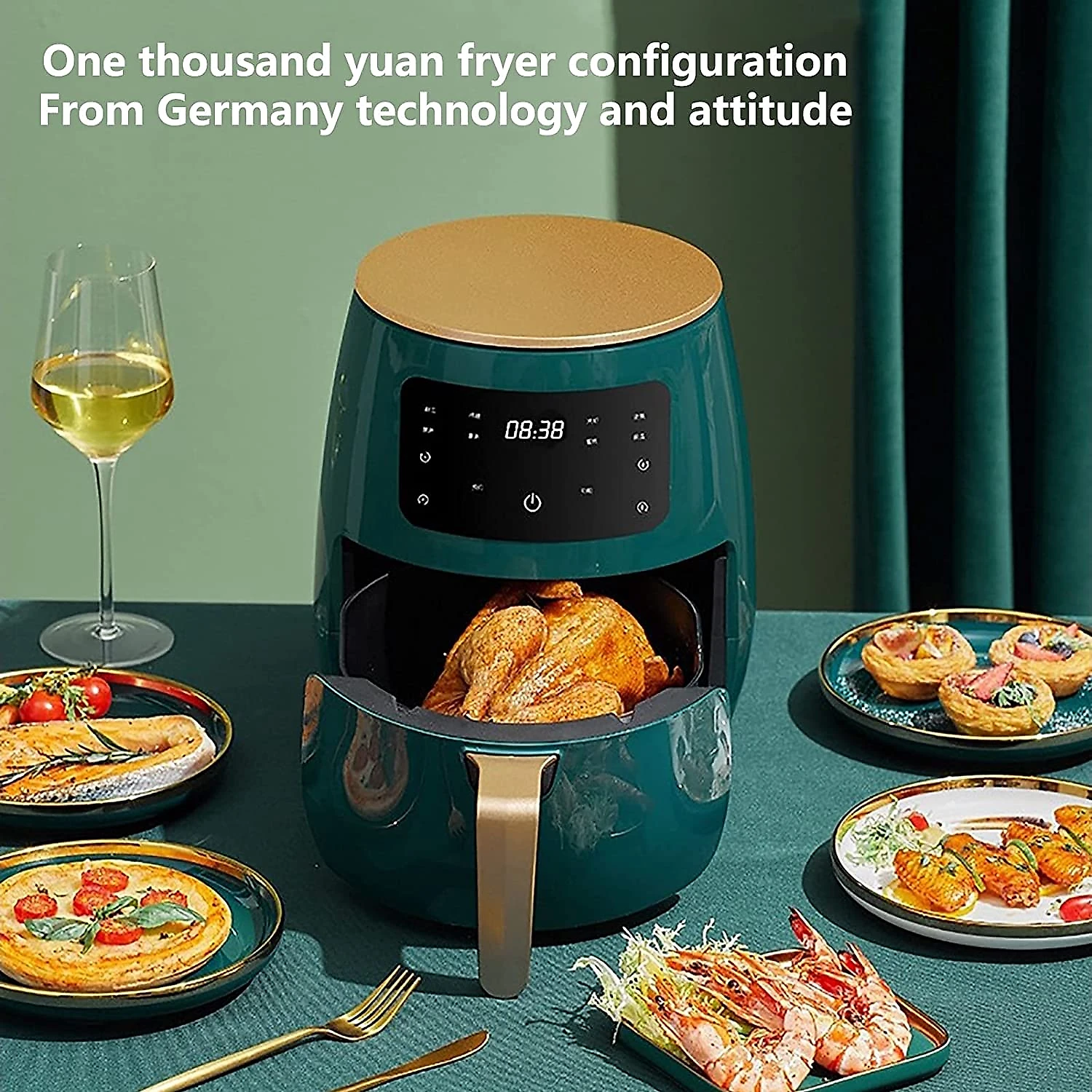 Gaone Fritadeira Elétrica AirFryer Capacidade 45L com Controle de Temperatura Ajustável 1400W110V